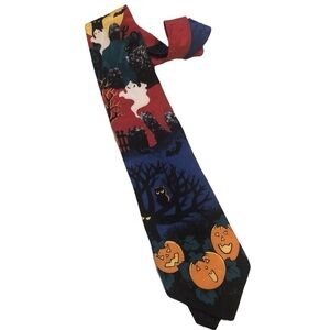 CELEBRATIONS ITALIAN SILK HALLOWEEN TIE MULTICOLORED